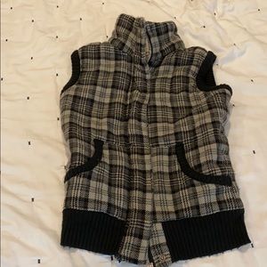 Sherpa plaid vest